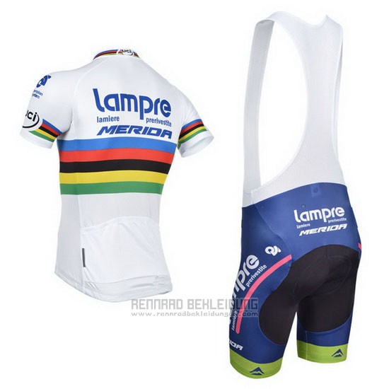 2013 Fahrradbekleidung UCI Weltmeister Lider Lampre Merida Trikot Kurzarm und Tragerhose - zum Schließen ins Bild klicken